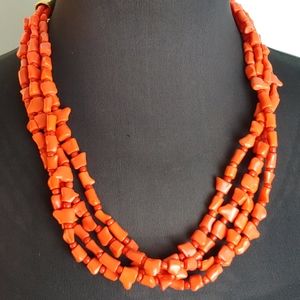 Coral beads gorgeous Gold Hardware
